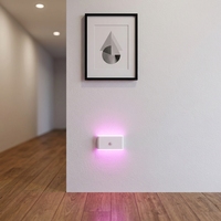 Veilleuse LED portable RGB à détection de mouvement humain, contrôle par capteur blanc, pour porche résidentiel, chevet, couloir, escalier
