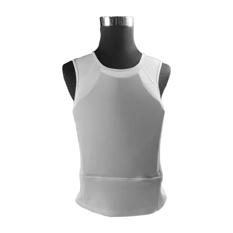 काला/सफ़ेद हल्के वज़न की सुरक्षात्मक टी-शर्ट सॉफ्ट पैनल छुपाने योग्य सामरिक कवच बनियान
