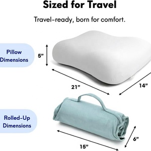 Precio de fábrica, sueño profundo, ortopédico, columna Cervical, almacenamiento portátil, viaje, almohada de espuma viscoelástica <span class=keywords><strong>para</strong></span> Camping, uso en la oficina - Product Image 4