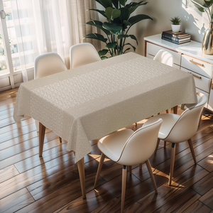 <span class=keywords><strong>Tovaglia</strong></span> in Plastica Riciclata Color Caffè RNPT con Retro in PU, Resistente all'Olio, Facile da Pulire, Spessore 0,5mm per Sala da Pranzo - Product Image 3