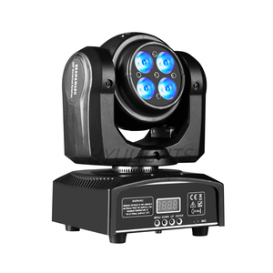 <span class=keywords><strong>Mini</strong></span> LED de doble cara con cabezal móvil, haz de lavado, rotación infinita de 360 °, 4x12W, RGBW, 4 en 1, discoteca, DJ, iluminación de escenario - Product Image 5