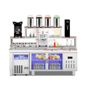 Boba Table Bubble Tea Work Station Water Bar Workbench Refrigerator FOR Milk Tea Shop