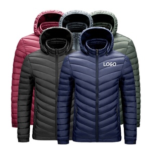 Abajo burbuja invierno hombres ligero con capucha Puffer Oem chaqueta logotipo personalizado cómodo abrigo de invierno Puffer chaqueta hombres - Product Image 1