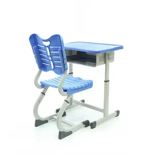 Hot sell wholesale Institution College single adjustable desk chairs for school furniture sale
