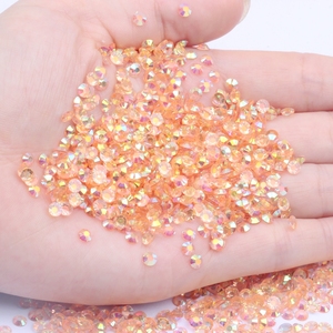 Résine transparente AB Jelly 6mm 500 pièces Strass à dos plat à coller pour la décoration des ongles, des sacs et des chaussures - Nombreuses couleurs bonbon - Product Image 3