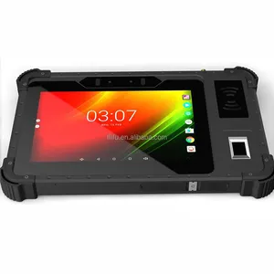 Android personalizar tarjetas NFC tableta resistente biométrica huella digital tableta resistente con GPS 10,1 pulgadas 1000 NITs Tablet PC Industrial