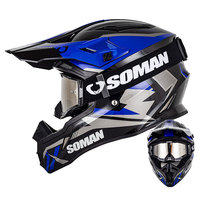 Casque de motocross SOMAN MX tout-terrain, casque de moto, casque de VTT, casque de descente pour hommes, casques intégraux pour le cyclisme en montagne