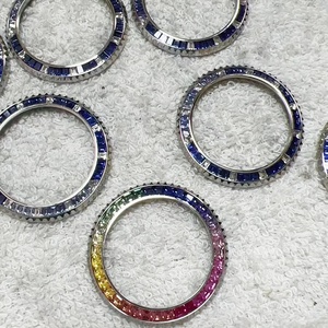 Tùy Chỉnh Màu Sắc Nóng Thép Không Gỉ Đồng Hồ Bezel Sub 40Mm Chèn Tổng Hợp Tạo Ra Sapphire + Cubic Zirconia Đá Quý - Product Image 2