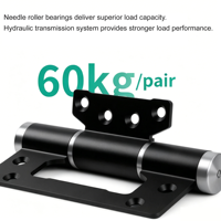 Charnière hydraulique silencieuse à fermeture automatique sans fente de 5 pouces en aluminium doré pour portes de maisons, vente en gros OEM