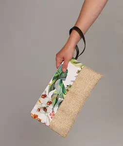 Anpassung Fabrik preis Mode Zarte Papierstroh-Clutch-Tasche