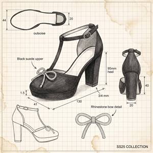 Nouvelles sandales à talon épais et bout rond avec bride cheville ornée d'un nœud – Chaussures d'été légères, imperméables et sexy pour fêtes et danses - Product Image 4
