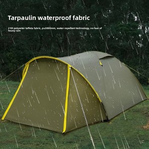 Tente d'été <span class=keywords><strong>en</strong></span> polyester quatre saisons pour camping <span class=keywords><strong>en</strong></span> <span class=keywords><strong>montagne</strong></span>, randonnée, aventure professionnelle, voyage <span class=keywords><strong>en</strong></span> voiture, familiale, 2 personnes, épaissie - Product Image 4