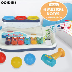 Jouet musical intéressant pour bébé, petit <span class=keywords><strong>xylophone</strong></span>, <span class=keywords><strong>marteau</strong></span> et balle à faire tomber, pour enfants - Product Image 3