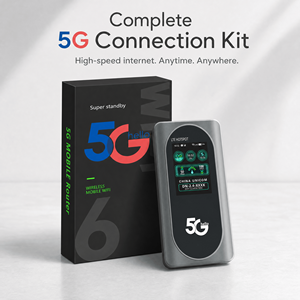 <span class=keywords><strong>Routeur</strong></span> MiFi <span class=keywords><strong>portable</strong></span> 5G M2D MTK MT6877 WiFi6 double bande débloqué, point d'accès 5G avec emplacement pour carte SIM, écran couleur LCD 4400mAh - Product Image 3