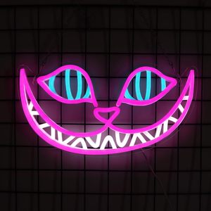 Cheshire Cat LED Neon Signs Dimmable Smile Cat Wall Art Corps de lampe en plastique pour décor de chambre d'hôtel dans le style <span class=keywords><strong>Alice</strong></span> <span class=keywords><strong>au</strong></span> <span class=keywords><strong>pays</strong></span> <span class=keywords><strong>des</strong></span> <span class=keywords><strong>merveilles</strong></span> - Product Image 3