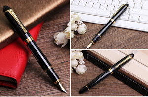 German Man Pen Huashilai Brands X450 Logotipo personalizado Bolígrafos de cobre sólido de metal de lujo de alta calidad Pluma estilográfica ejecutiva - Product Image 5