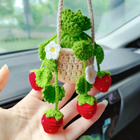 2026 Coolter Accessoire suspendu pour rétroviseur de voiture, plante en pot au crochet mignonne et faite main, décoration intérieure de voiture