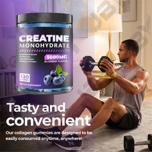 JBY Creatina Monoidrato 5000mg in Gommose, Integratore Sportivo al Gusto Mirtillo per Uomini e Donne - Product Image 3