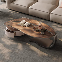 Table basse de salon en forme de feuille, design minimaliste moderne, design haut de gamme, qualité supérieure, unique