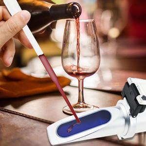 Réfractomètre Alcoomètre Glucomètre avec ATC, double échelle 0-25% VOL 0-40% Brix pour la fabrication d'alcool par les vignerons - Product Image 2