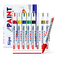 Marqueur de peinture coloré SP110, 31 couleurs, pointe conique de 3 mm, encre permanente sur verre et cloisons sèches, corps en aluminium
