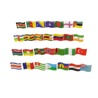Vente directe d'usine Épingles personnalisées en métal émaillé dur avec drapeau en relief Épingles de drapeau du monde pour la décoration