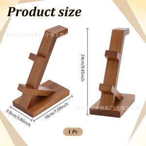Wooden Headphone Stand Desktop Game Controller Holder 3 Tier Storage Rack For Video Game Consoles <b>Computer</b> <b>Accessory</b> Organizer - Product Image 4
