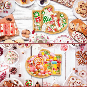 Plateau à charcuterie en forme <span class=keywords><strong>de</strong></span> gant d'hiver <span class=keywords><strong>de</strong></span> Noël, plateau à fromage en bambou amusant, plateau <span class=keywords><strong>de</strong></span> service <span class=keywords><strong>de</strong></span> Noël - Product Image 5