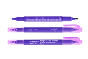 Bán Buôn Không Độc Hại Y Tế Tốt Tip Phẫu Thuật Bút Đánh Dấu Vô Trùng Gói Có Thể Giặt Mini Phẫu Thuật Da Đánh Dấu Với Cai Trị - Product Image 2