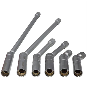 Clé à bougie magnétique à paroi mince 14 mm 16 mm, articulée universelle 3/8 pouce, outil de démontage rotatif 12 points - Product Image 5
