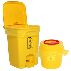 Nhà Máy Giá chất thải y tế túi với biểu tượng tùy chỉnh HDPE nhựa gusset cho hình dạng khác nhau Kích cỡ thùng rác bao bì y tế túi - Product Image 4