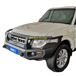 Bumper depan baja 4wd Slap-Up, batang Bumper depan baja untuk Mitsubishi Pajero Montero V80 V90 V93 V97