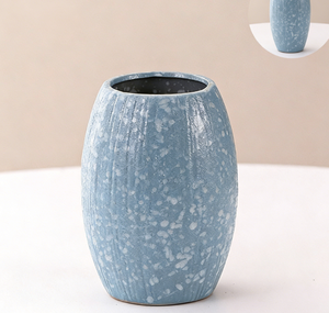 Jarrón de Cerámica Rústico con Función Hidropónica, Diseño sin Orificios para Sala de Estar, Hotel, Mesa de Comedor, Exhibición de Flores Secas o Frescas - Product Image 4