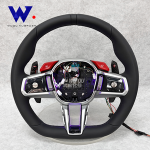 Volante Deportivo de Cuero Id8 Racing para <span class=keywords><strong>Toyota</strong></span> <span class=keywords><strong>Supra</strong></span> GR A90 A91 MKV MK5 MK4 2019-2025 - Product Image 1