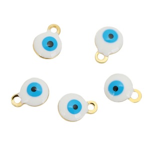 เครื่องรางดวงตาปีศาจ |   จี้ห้อยเคลือบทอง 18K PVD บนสแตนเลสสตีลเคลือบเงา รูปทรงนาซาร์ สำหรับทำสร้อยข้อมือ สร้อยคอ DIY - Product Image 5