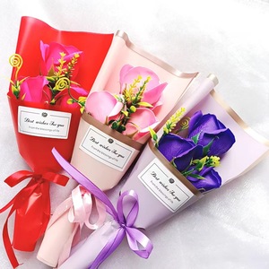 Cadeau <span class=keywords><strong>de</strong></span> la Saint-Valentin, cadeau <span class=keywords><strong>de</strong></span> Noël, <span class=keywords><strong>rose</strong></span> unique en savon, fleur artificielle, mini <span class=keywords><strong>bouquet</strong></span> frais - Product Image 3