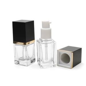 Quảng Trường 30Ml <span class=keywords><strong>35Ml</strong></span> Mặt Lỏng Foundation Trang Điểm Mỹ Phẩm Bao Bì Rõ Ràng Frosted Sang Trọng Bơm Chai Thủy Tinh Rỗng Foundation Chai - Product Image 6