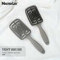 Nouvellement produire massage brosse à cheveux doux mat nylon dents pagaie évent cuir chevelu cheveux massage brosse à cheveux