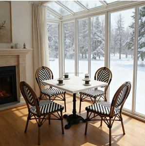 Vente en gros d'usine, salle à manger française décontractée, étanche, écran solaire, balcon, restaurant, terrasse, jardin, <span class=keywords><strong>table</strong></span> d'extérieur - Product Image 2