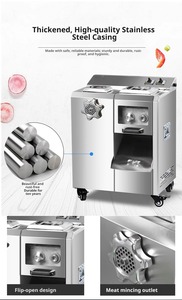 Cortadora de carne de acero inoxidable de alta potencia de 5200w, máquina comercial para cortar carne con cuchillo de carnicero para carnicería y cocina - Product Image 6