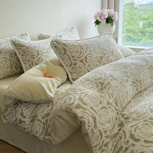 100% マイクロファイバーベルベット生地布団カバー工場卸売高品質工場供給ベッドシーツ - Product Image 3