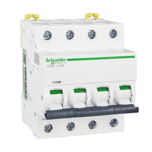 Interruptor Automático Miniatura Schneider IC65N 4P C16A A9F18416 4P C16A  1P-4P 1-63A Modelos Completos - Product Image 1