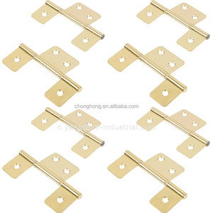 Ba-lá bi-gấp cửa bản lề màn trập không-lỗ mộng nội thất phần cứng bản lề <span class=keywords><strong>3</strong></span> <span class=keywords><strong>1</strong></span>/<span class=keywords><strong>2</strong></span> "Cờ ba lá Brass mạ bản lề - Product Image 3