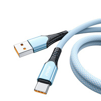 Cable USB-C a Tipo-C de Nailon Trenzado de 240W con Carga Rápida QC4.0 10A 1.5m para Computadora, Cámara y Auriculares