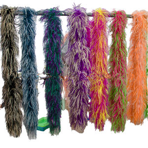 Dyed Marabou <b>Feather</b> <b>Boa</b> Ombre Pink <b>White</b> Orange Red Party Wedding Decoration Craft Accessory - Product Image 3