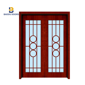 Nội Thất Đơn Giản Thiết Kế Đồng Bằng Rắn Cửa Gỗ Và Cửa Sổ Trong Phòng Ngủ Giá Rẻ Puerta De Madera Maciza - Product Image 5