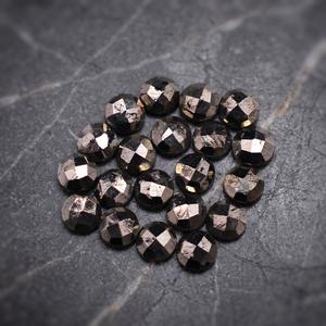 Pirita Natural en Bruto, Corte Redondo de 3mm-25mm, Gema Dorada Altamente Pulida para Joyería - Product Image 2