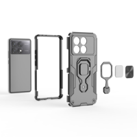 Étui de téléphone portable bandoulière tendance avec anneau magnétique, en TPU antichoc et étanche pour Redmi