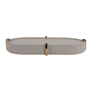 Vassoio Decorativo in Pelle, Centrotavola Moderno per Tavolino da Caffè, Camera da Letto, Bagno, Espositore per Vanità - Product Image 1