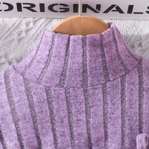 Conjunto de Ropa Casual para Niña, Estilo Boutique, Camiseta de Cuello Alto con Hombros Caídos, Vestido Tipo Camisola, Conjunto de 2 Piezas para Bebés - Product Image 6